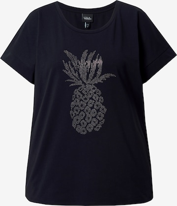 T-shirt Ulla Popken en noir : devant