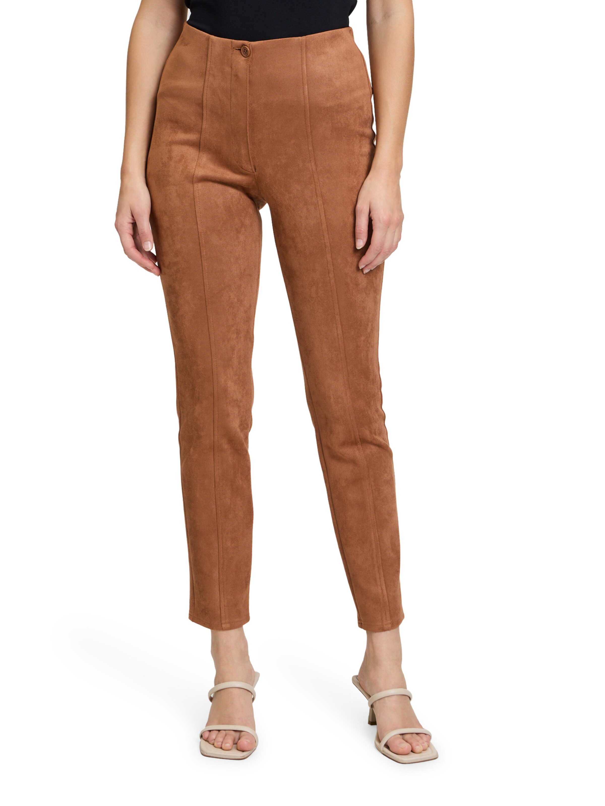 Betty Barclay Slimfit Basic-Hose Slim Fit in Braun: Vorderseite