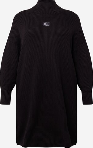 Calvin Klein Jeans Curve Pletené šaty - Čierna: predná strana