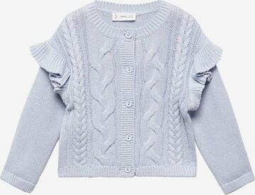 MANGO KIDS Gebreid vest 'Tina' in Blauw: voorkant