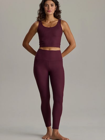 Hey Honey Leggings 'Cropped & Ribbed'‌‌‌‌‌‌ in XS in weinrot, Produktansicht
