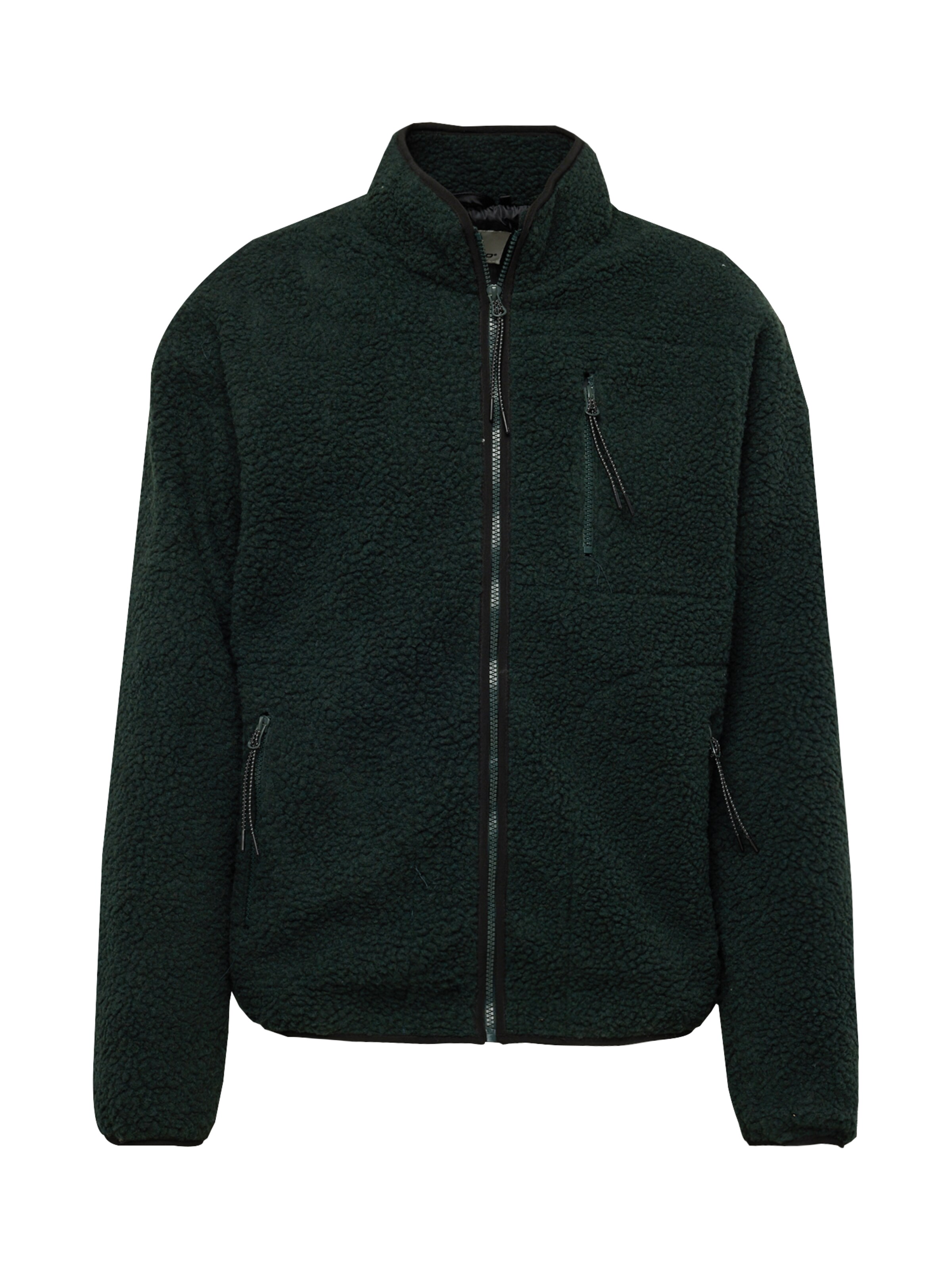 BLEND Fleece jas in Groen: voorkant