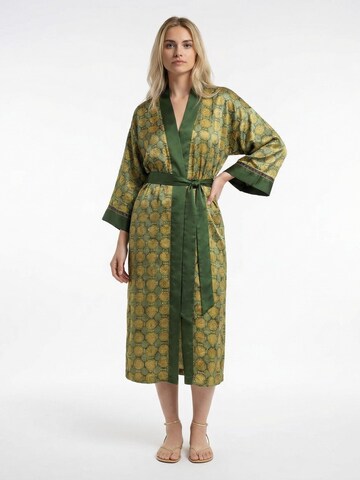 Shop Karey Kimono 'Golden Lotus Kimono'‌‌‌‌‌‌ in Gold
