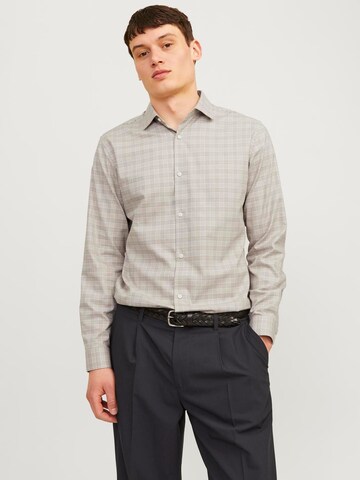 JACK & JONES Slim Fit Hemd 'JPRBLaparker' in Grau: Vorderseite