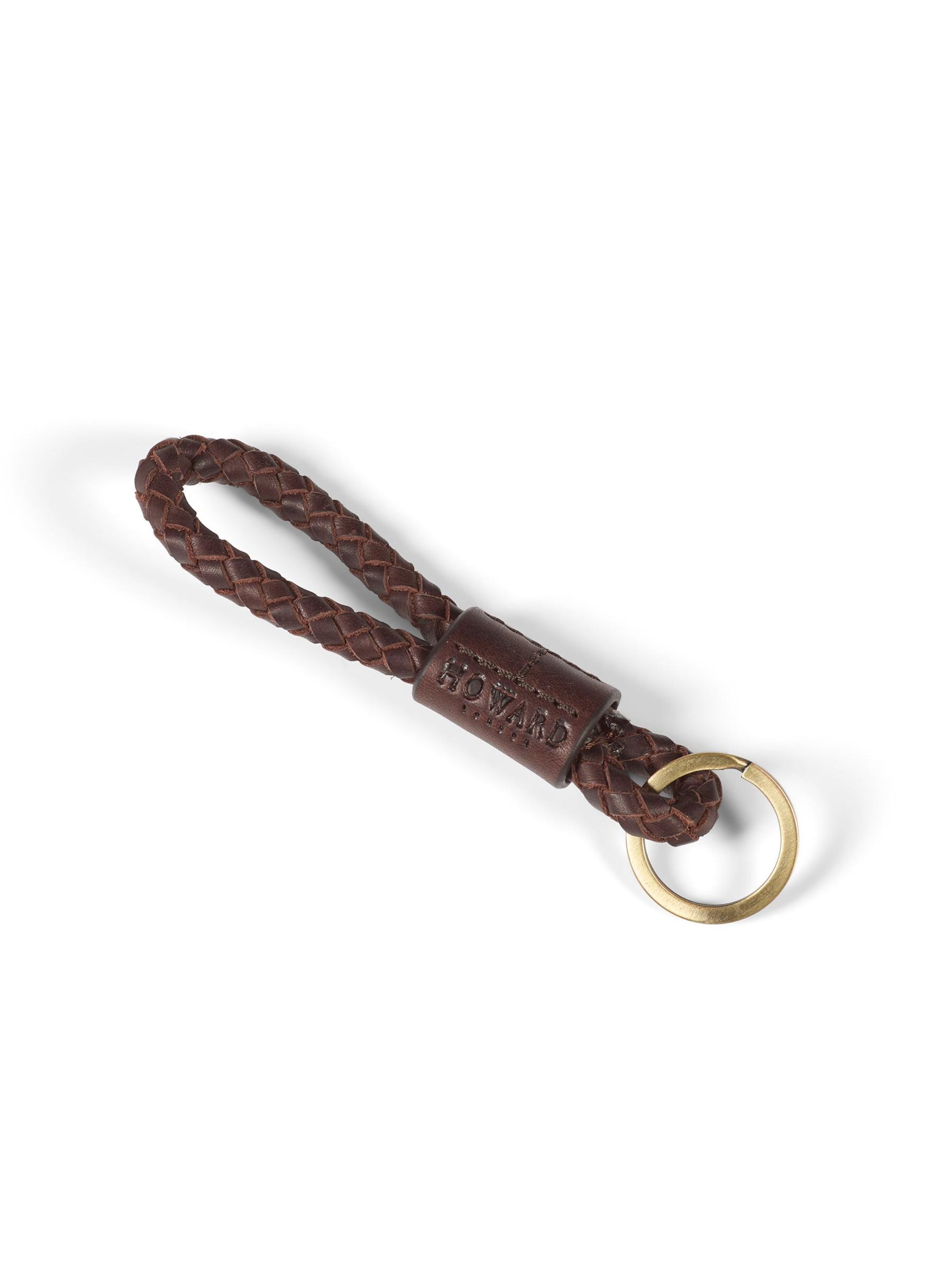 Howard London Schlüsselanhänger 'Braided Keyring Dark Brown'‌‌‌‌‌‌‌ in One Size in dunkelbraun, Produktansicht