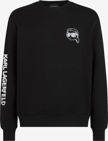 Karl LagerfeldSweater majica 'Ikon' - crna boja: prednji dio