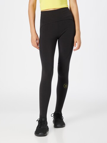 ADIDAS BY STELLA MCCARTNEY - Skinny Calças de desporto 'Truestrength ' em preto: frente