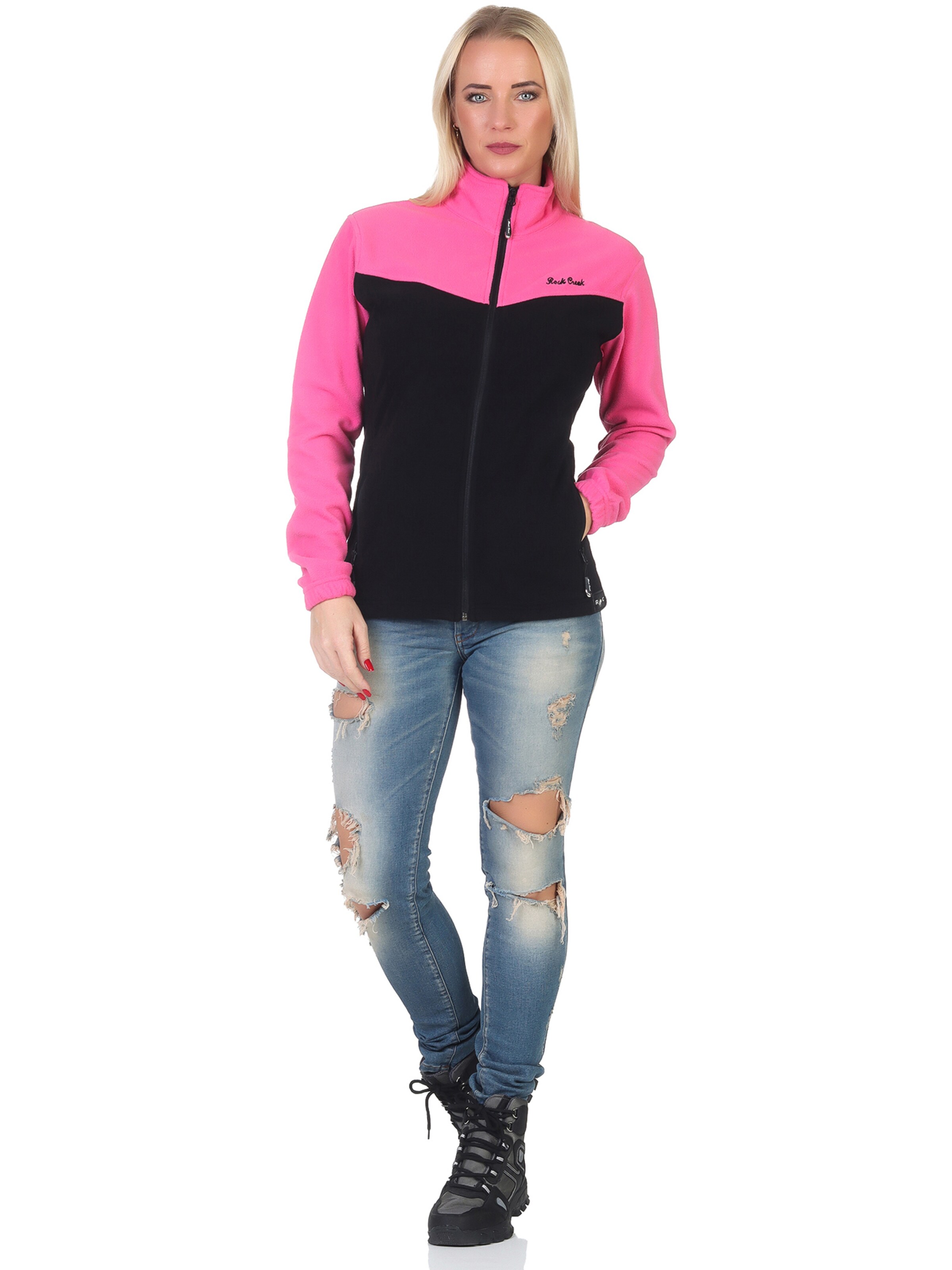 Rock Creek Fleecejacke in Schwarz