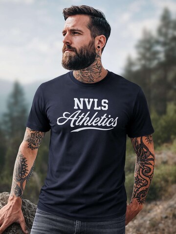 Neverless Shirt 'NVLS Athletics' in Blue