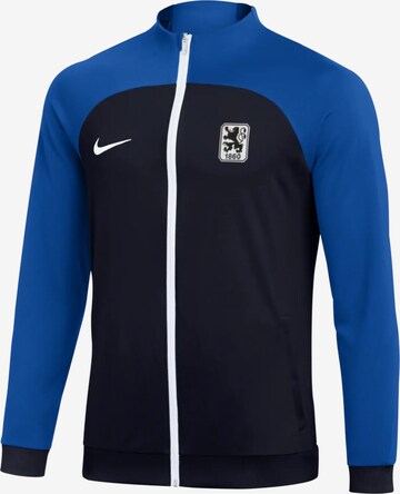 NIKE Athletic Jacket in Blue: front