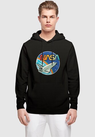 Merchcode Sweatshirt 'NASA - Rainbow' in Black: front