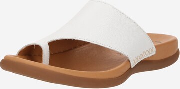 GABOR T-Bar Sandals in White: front