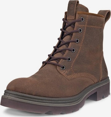 ECCO Lace-Up Ankle Boots in Brown: front