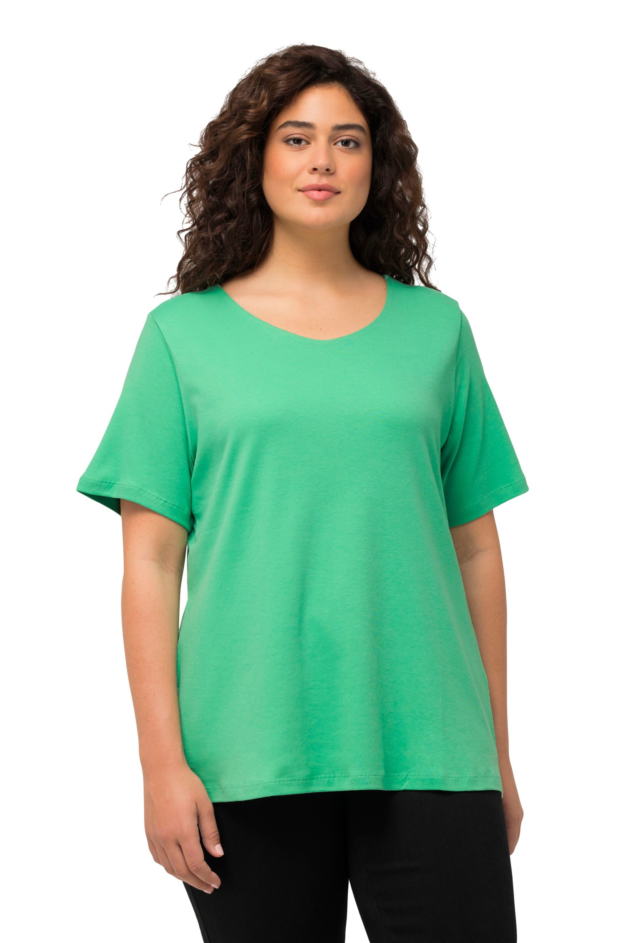 Ulla Popken Shirt in Groen: voorkant