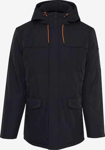 Threadbare Winter Jacket 'Prenton' in Black: front