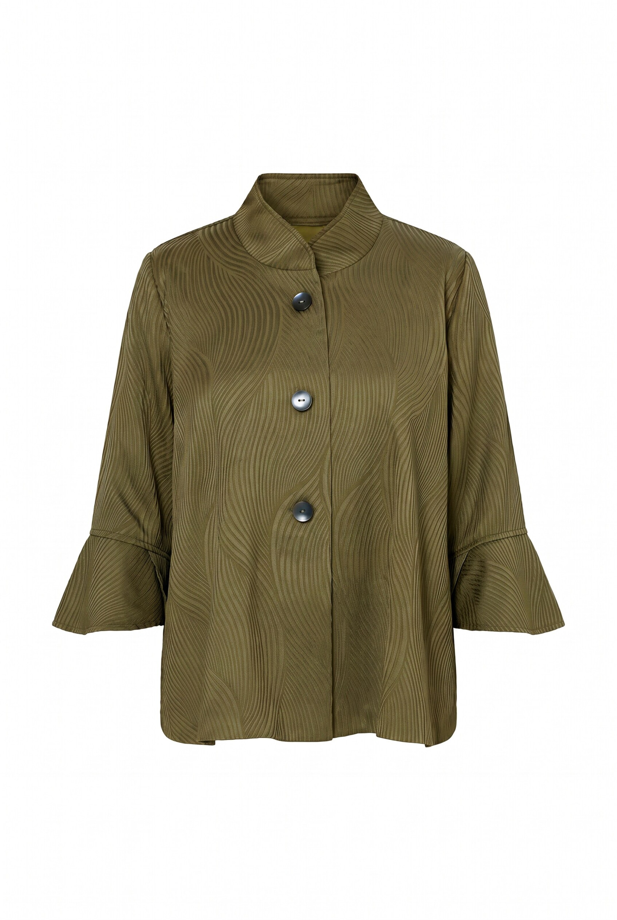 Ulla Popken Between-season jacket in Green: front