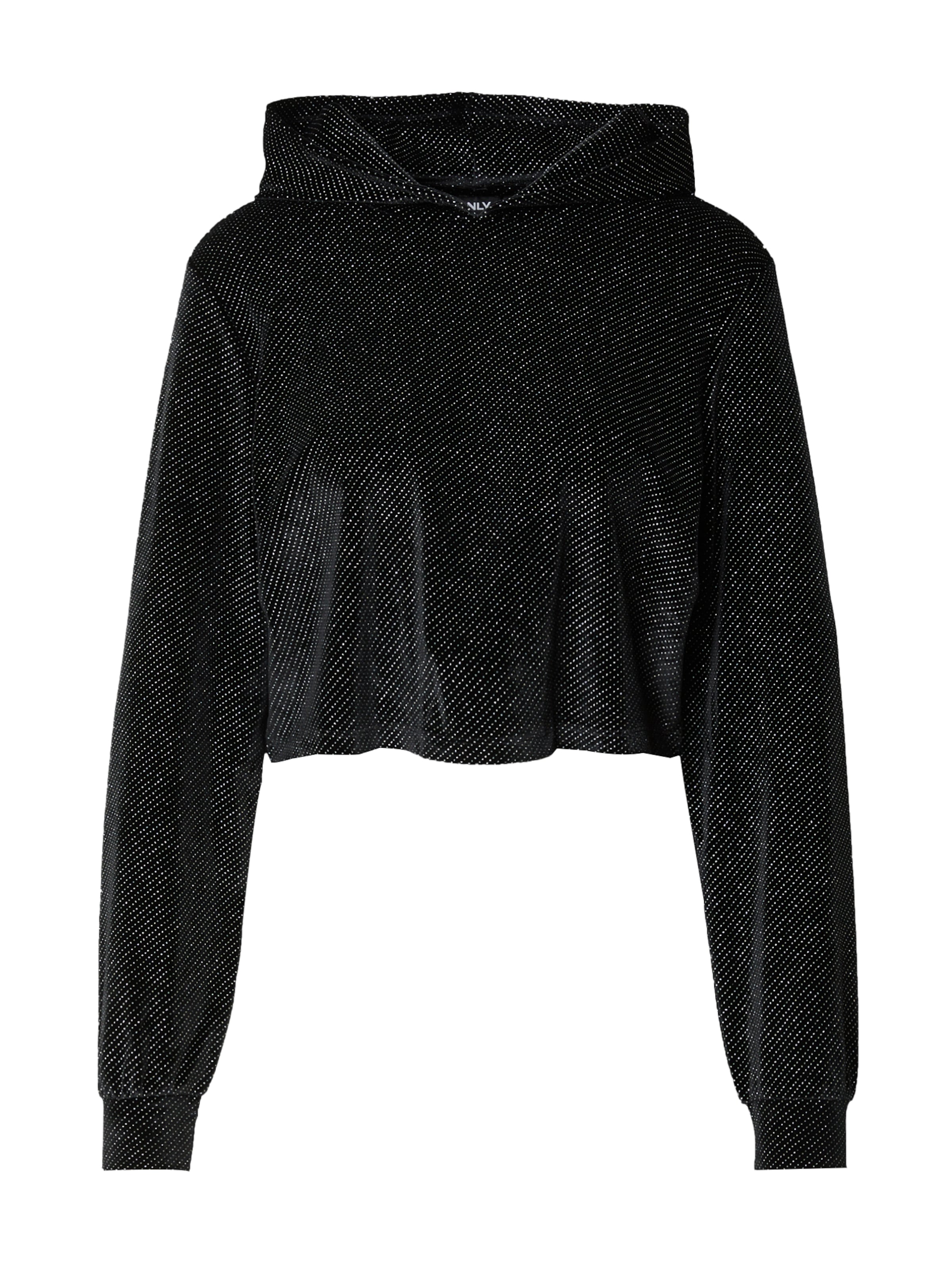 ONLY Μπλούζα φούτερ 'BLING' σε μαύρο: μπροστά