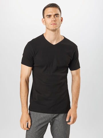 Coupe regular T-Shirt Petrol Industries en noir : devant