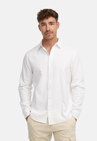 INDICODE JEANS Regular fit Overhemd 'Terra' in Wit: voorkant
