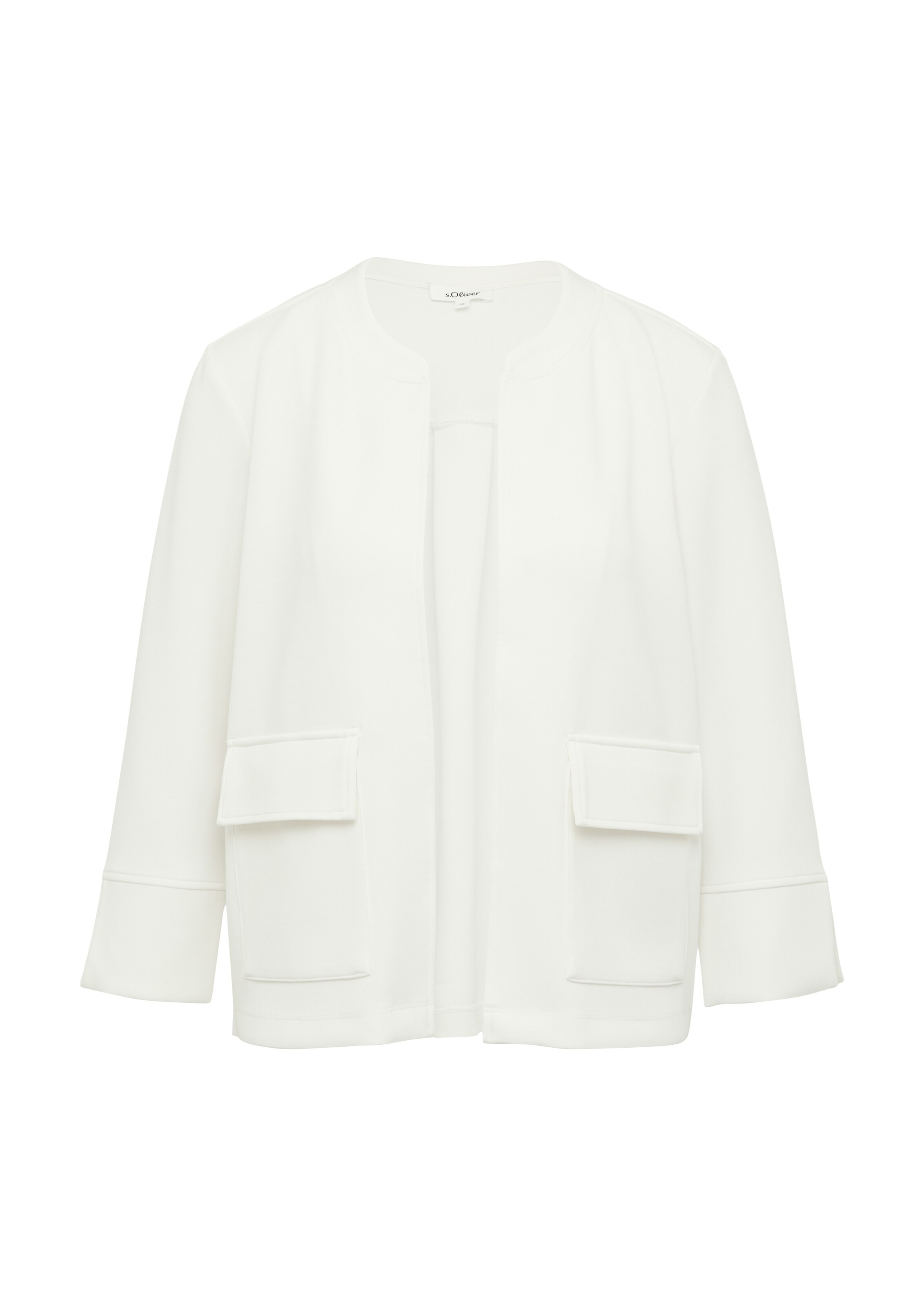 s.Oliver Sweatvest in Wit: voorkant