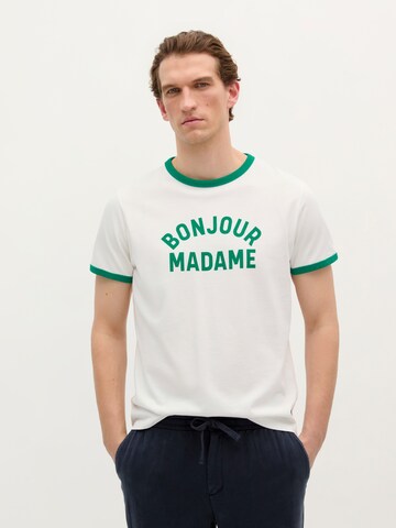T-Shirt 'Bonjour' Scalpers en blanc