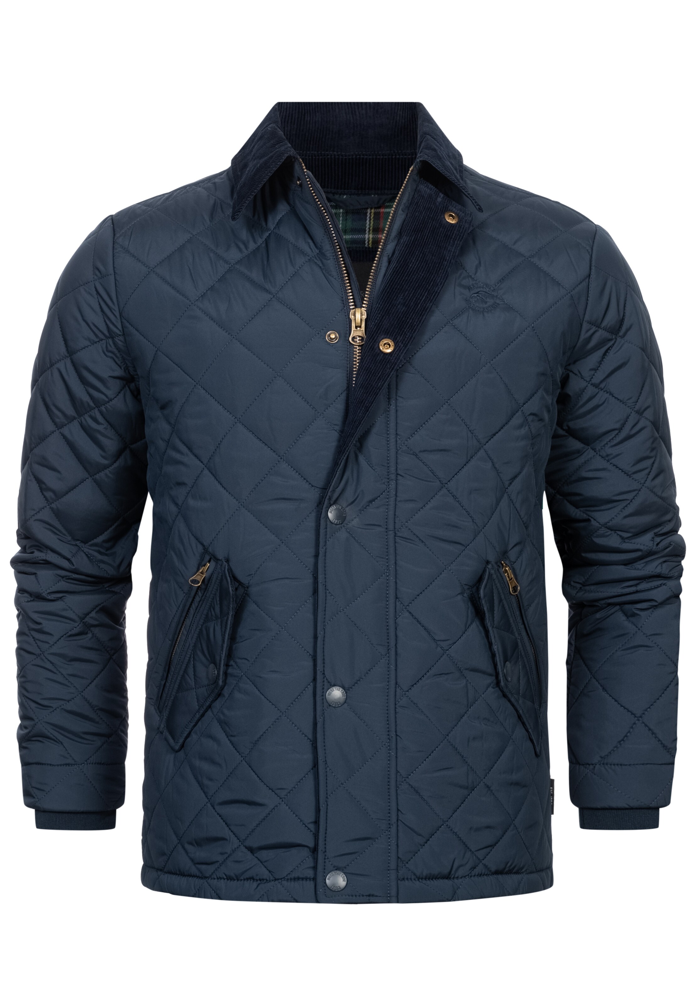 INDICODE JEANS Winter Jacket 'Aldos' in Blue: front