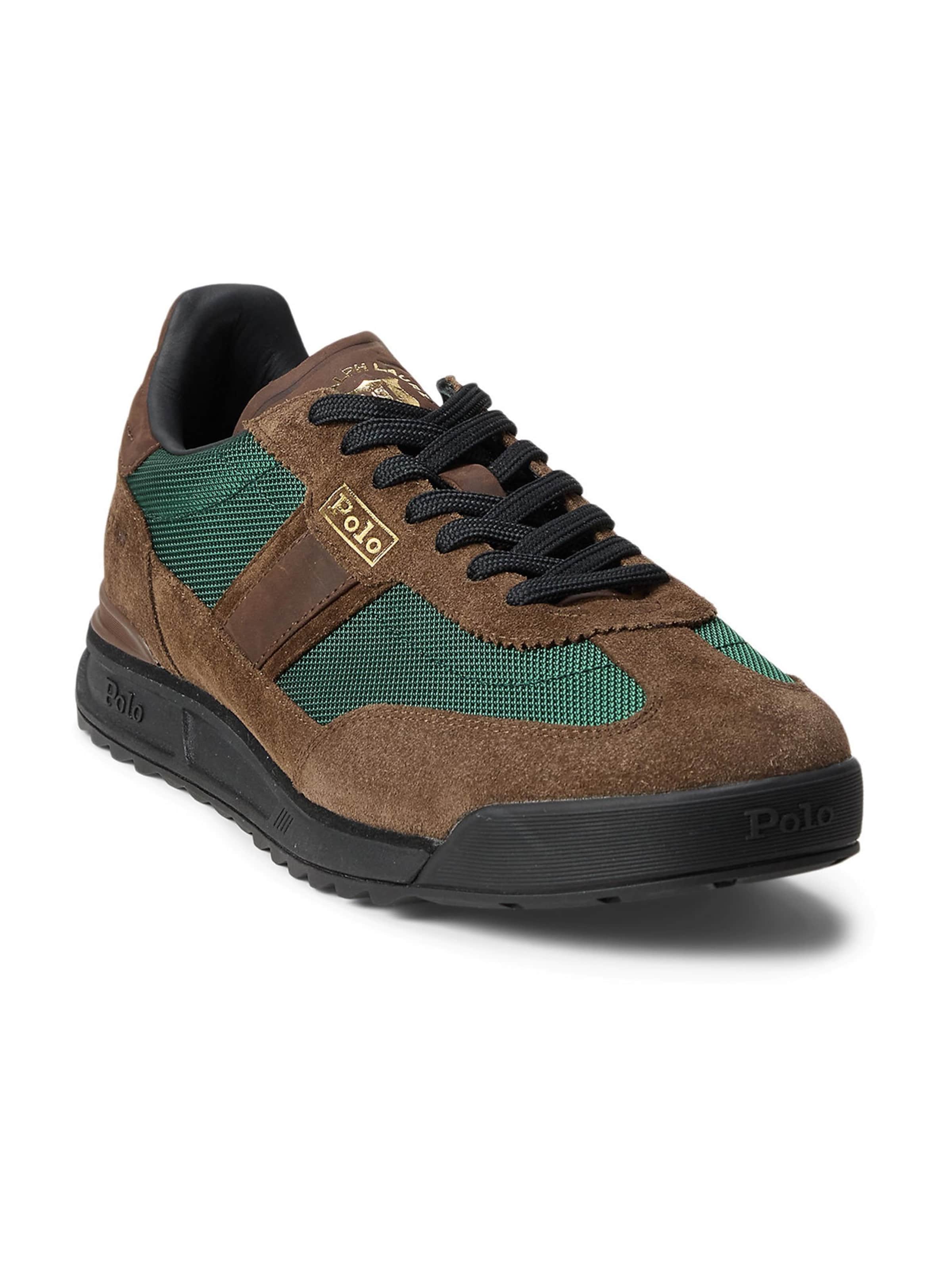 Baskets basses 'VARICK' Polo Ralph Lauren en marron : devant