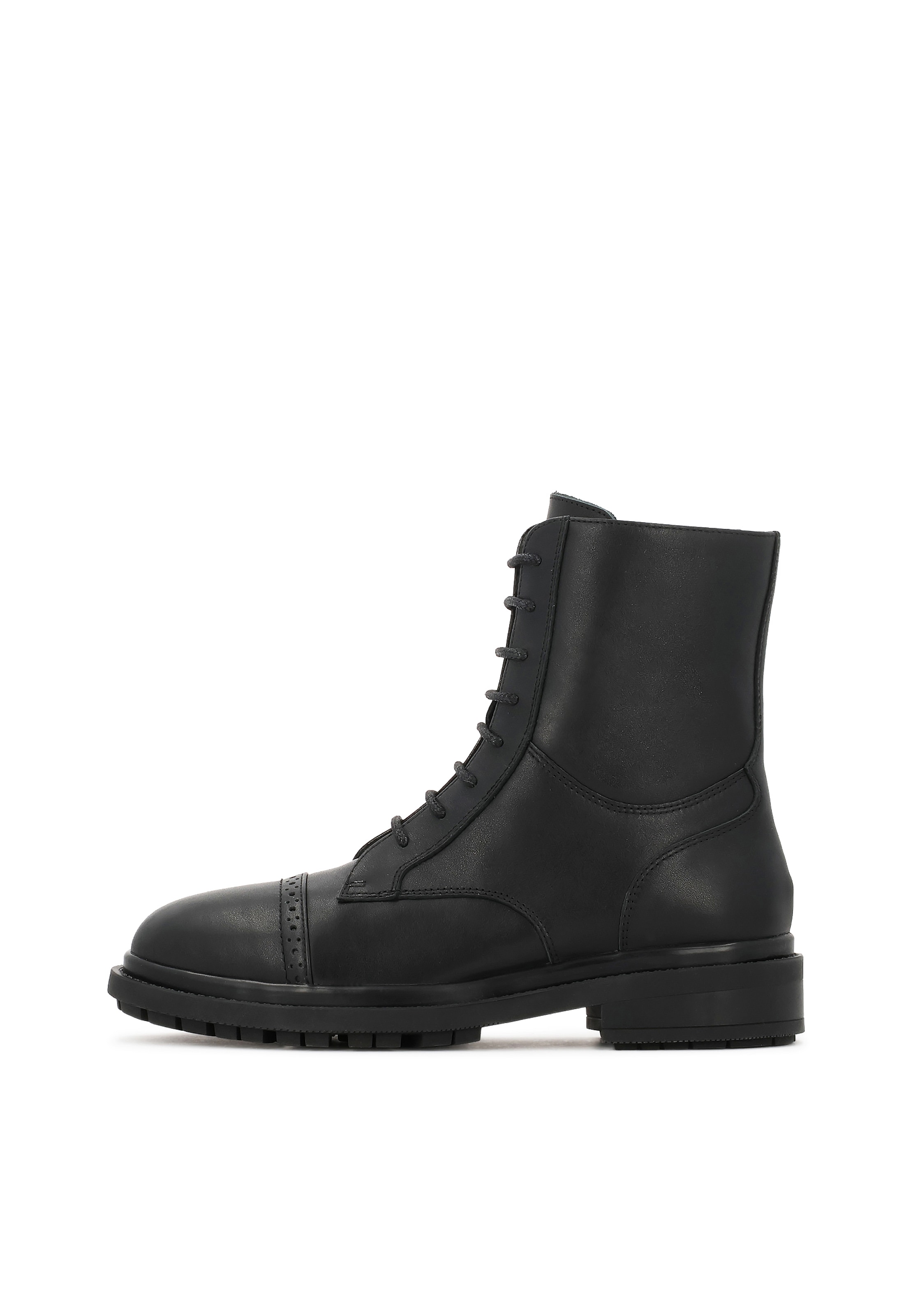 Stivaletto stringato di Kazar in nero: frontale