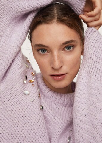 MANGO Sweater 'Corona' in Purple