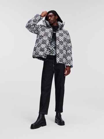 Veste d’hiver 'Check Down' Karl Lagerfeld en noir