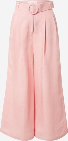 Guido Maria Kretschmer Women - Pierna ancha Pantalón plisado 'Dominique' en rosa: frente