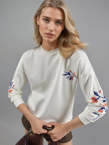 Sweat-shirt Hiccup en blanc : devant