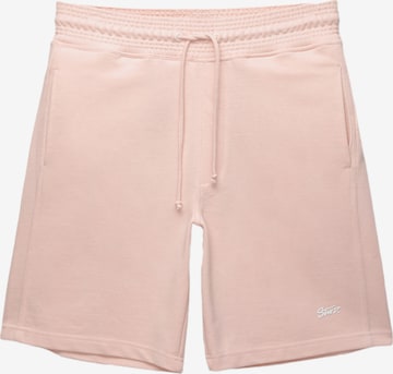 Loosefit Pantalon 'STWD' Pull&Bear en rose : devant