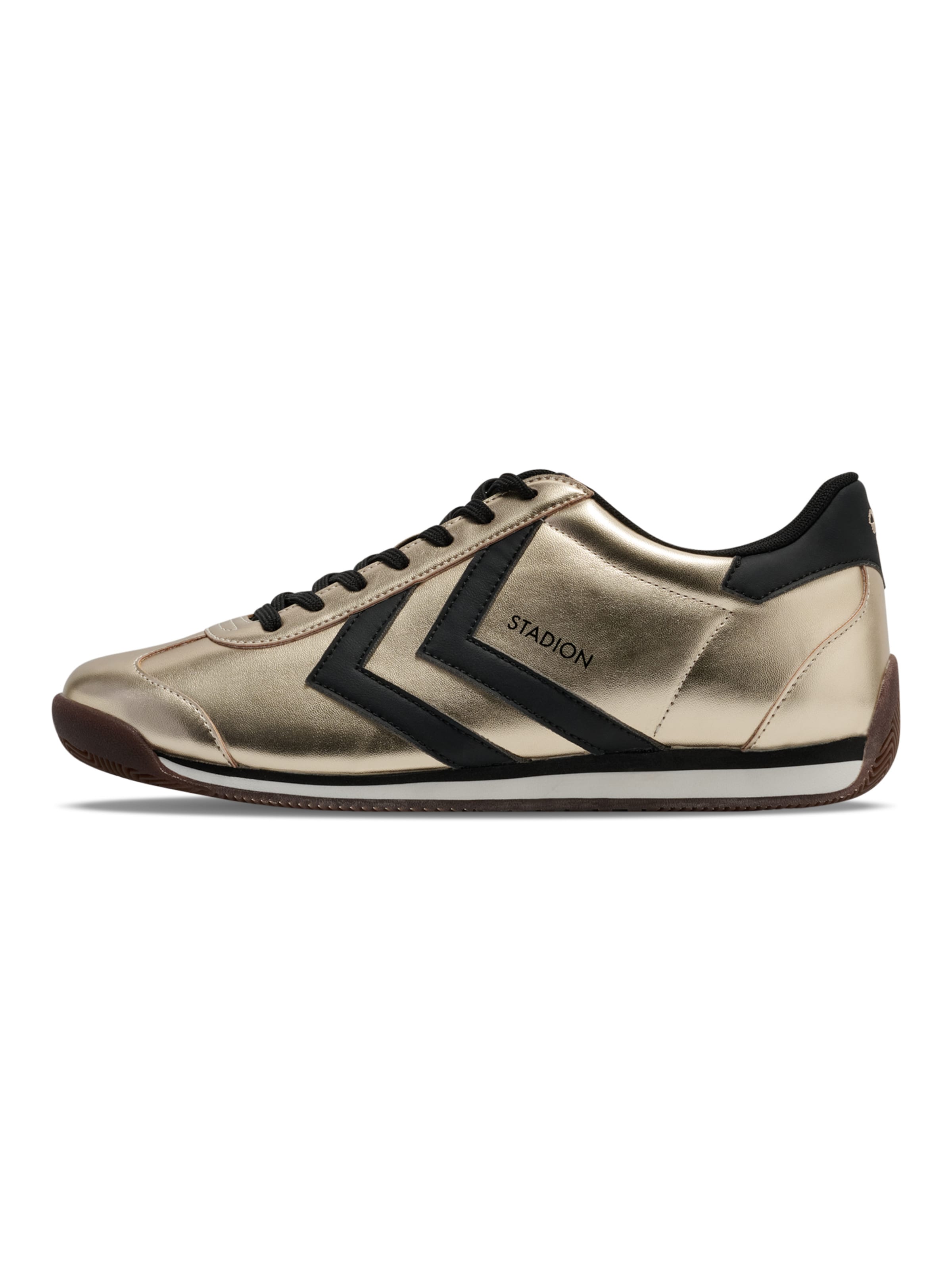 Hummel Baskets basses en 36 en or / noir, Vue avec produit