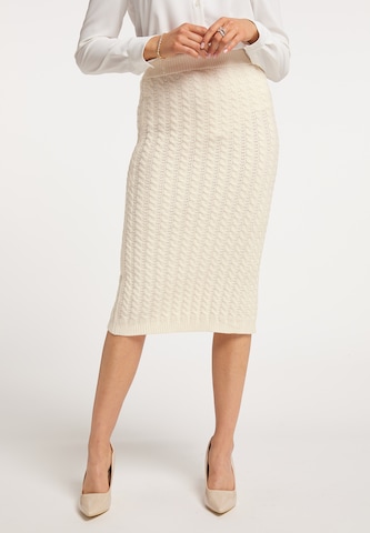 faina Rok in Beige: voorkant