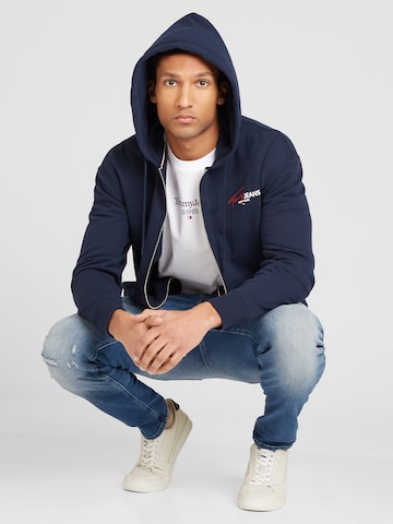 Tommy Jeans Sweatjacka i blå