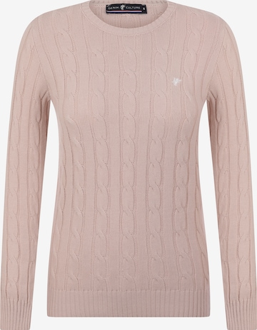 DENIM CULTURE Sweter 'Luisa' w kolorze różowy: przód