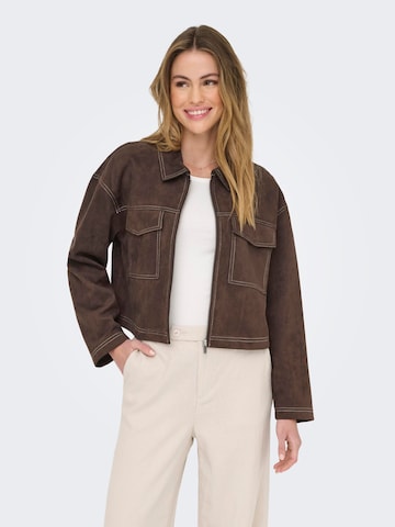 Veste mi-saison 'ONLSTINA' ONLY en marron : devant