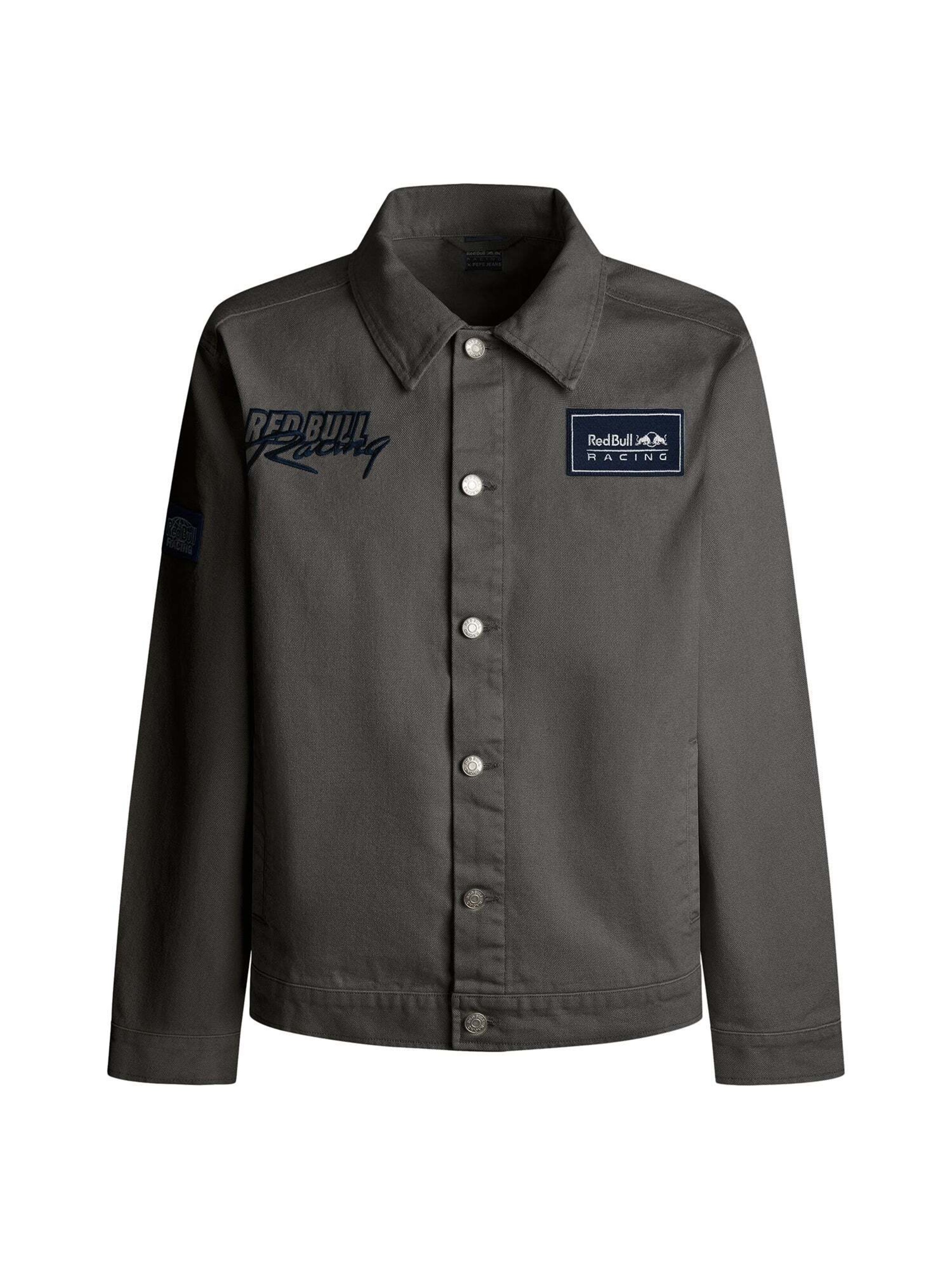 Red Bull Racing x Pepe Jeans Jacke 'Red Bull Racing x Pepe Jeans' in Grau: Vorderseite