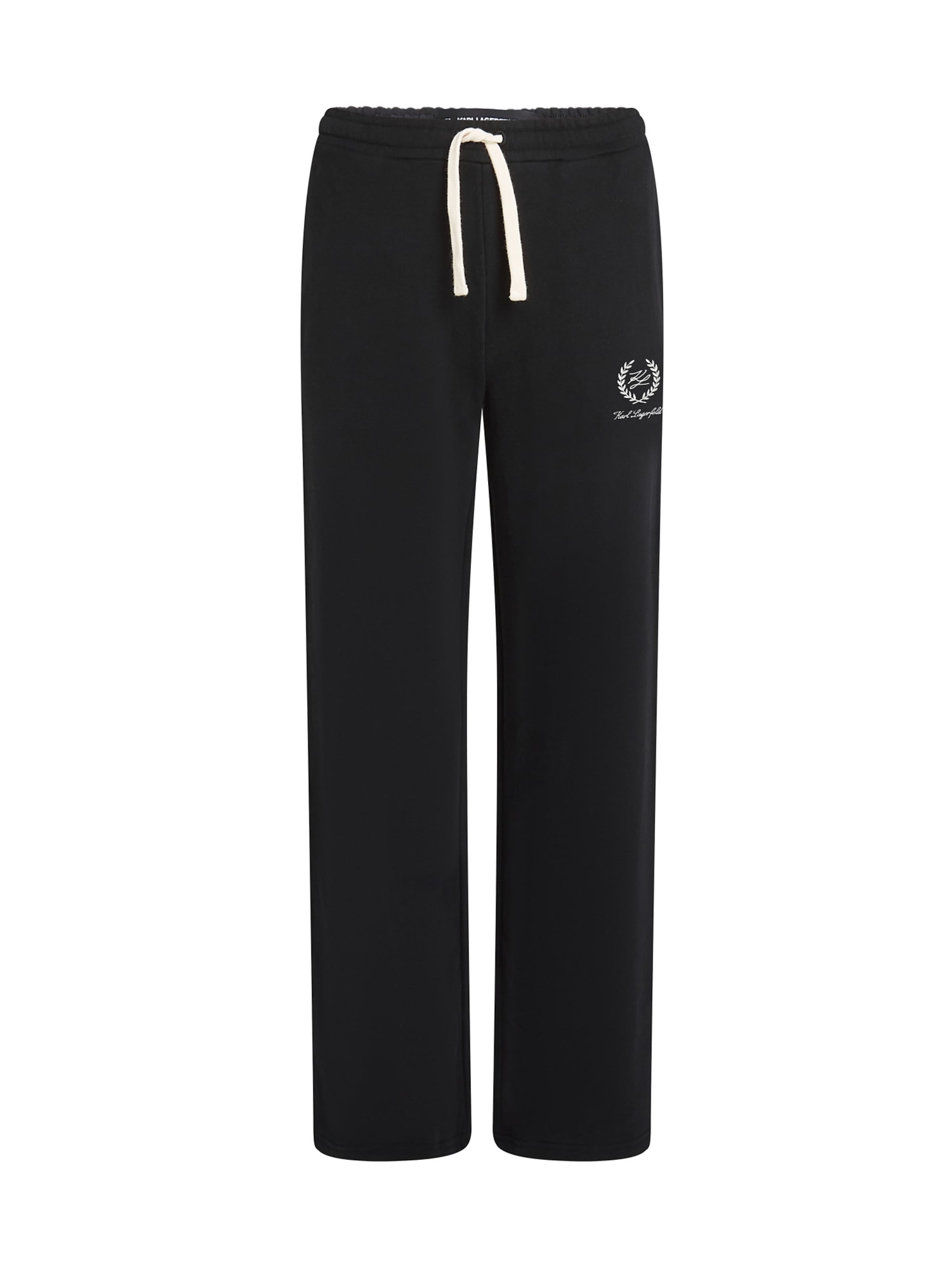Karl Lagerfeld Loosefit Byxa 'Hotel' i svart: framsida