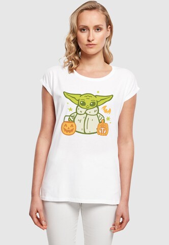 T-shirt 'Star Wars - Grogu Halloween Trick Or Treat' ABSOLUTE CULT en blanc : devant