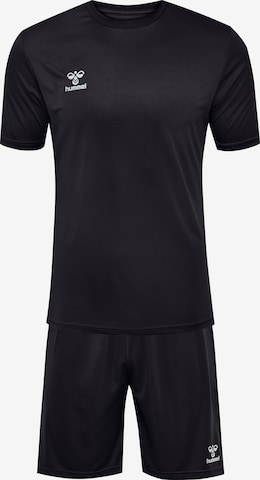 Hummel Tracksuit in Black: front