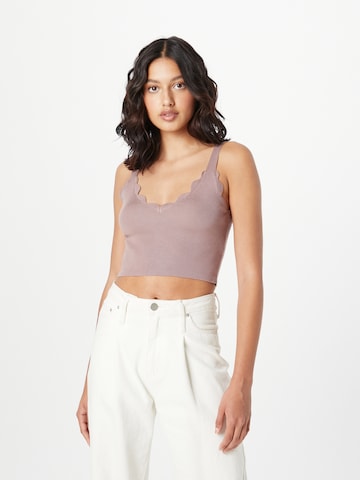 ABOUT YOU Top 'Drew' in Beige: front