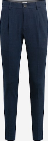 JACK & JONES Slim fit Pleat-Front Pants 'Marco' in Blue: front