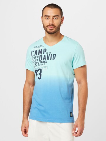 CAMP DAVID Tričko – modrá: přední strana