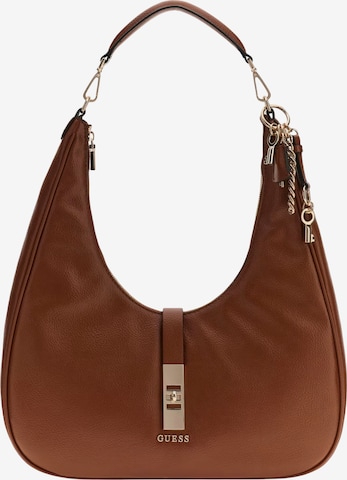 Borsa a spalla 'Brooke Hobo' di GUESS in marrone: frontale