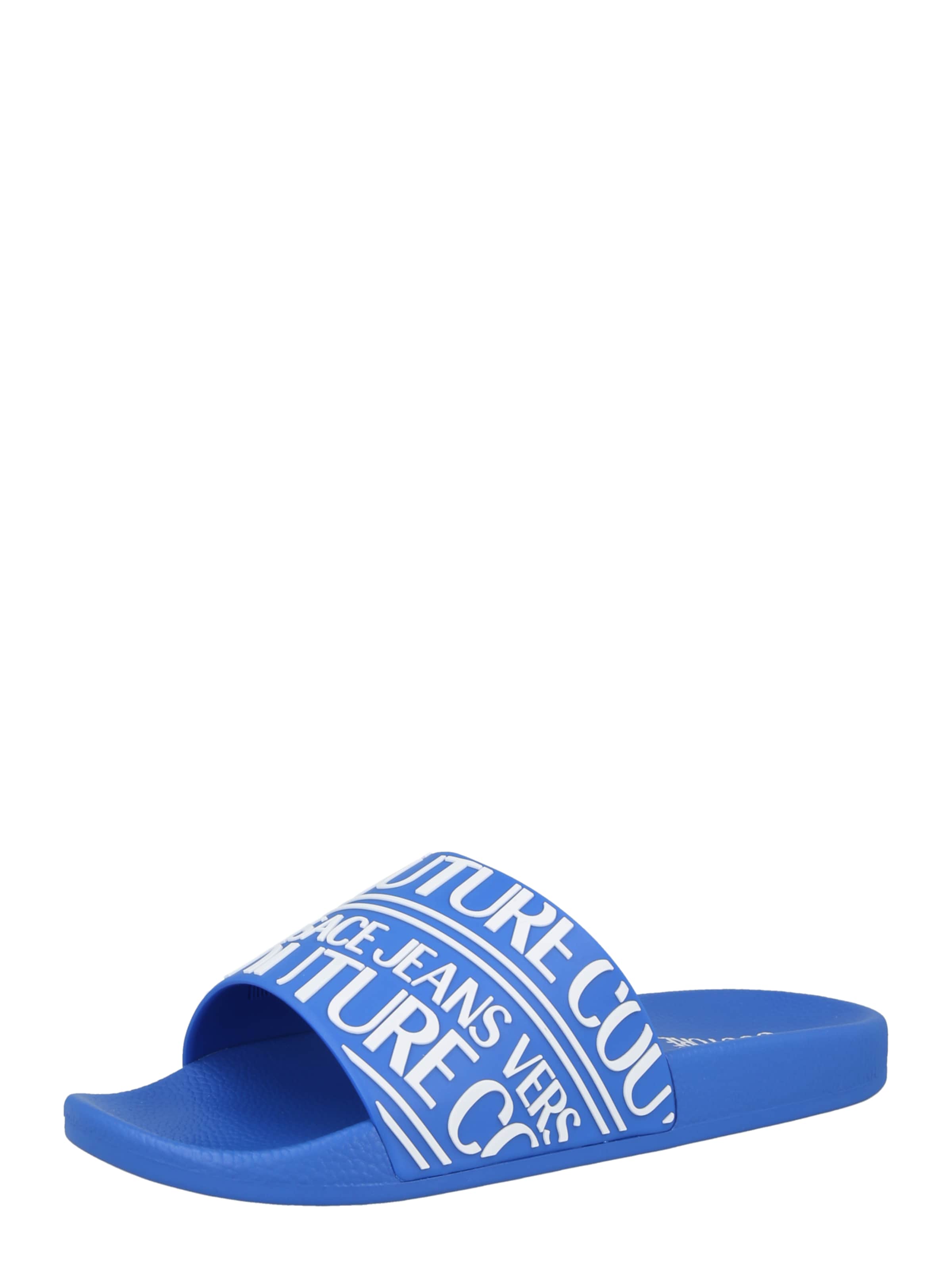 Versace Jeans Couture Mule 'FONDO SLIDE DIS. SQ1' en bleu / blanc, Vue avec produit