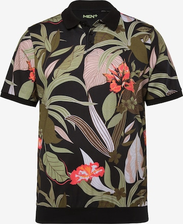 Men Plus Shirt in Zwart: voorkant