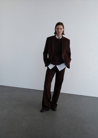 MANGO Wide Leg Hose 'Milan' in Braun: Vorderseite