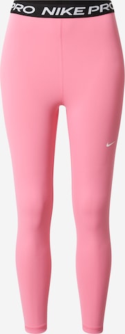 NIKE Skinny Sportovní kalhoty – pink: přední strana